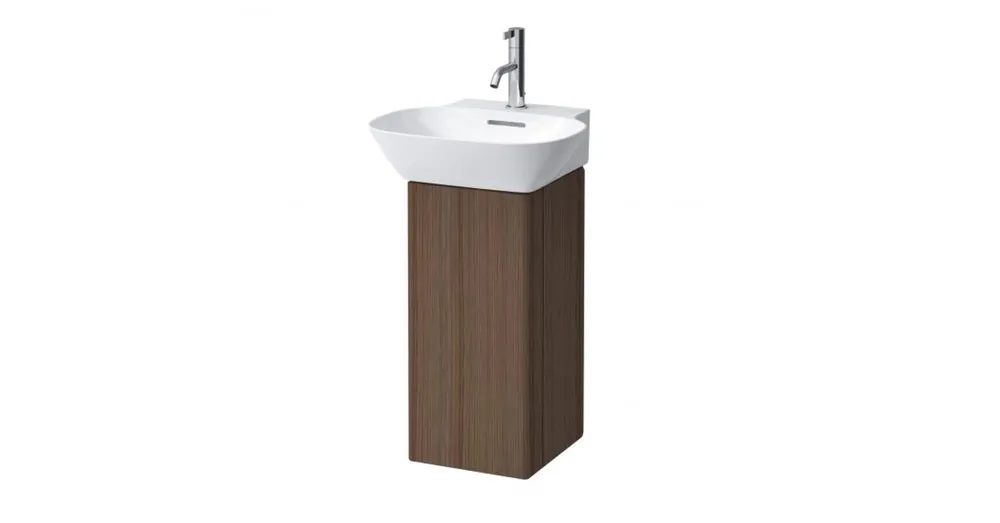 LAUFEN INO Alsószekrény, egy ajtós, helytakarékos szifonnal, 815334 tip. mosdóhoz, Sötét dió 28X60.5X31 - H4253010301711 Expressz kézbesítés