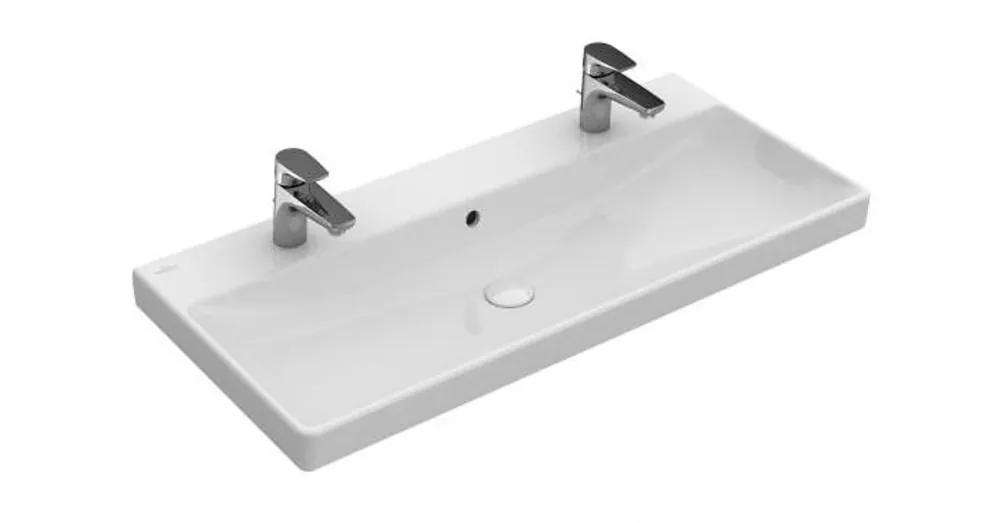 Alacsony ár Villeroy & Boch Avento 100x47 cm mosdó 2 csaplyukkal 4156 A4 01 (4156A401)
