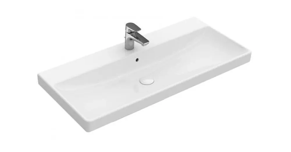 Biztonságos fizetés Villeroy & Boch Avento 100x47 cm mosdó CeramicPlus felülettel 4156 A5 R1 (4156A5R1)