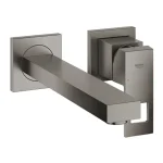 Olcsóbb GROHE Eurocube 2-lyukas mosdócsaptelep M-es méret, matt hard grafit 23447AL0