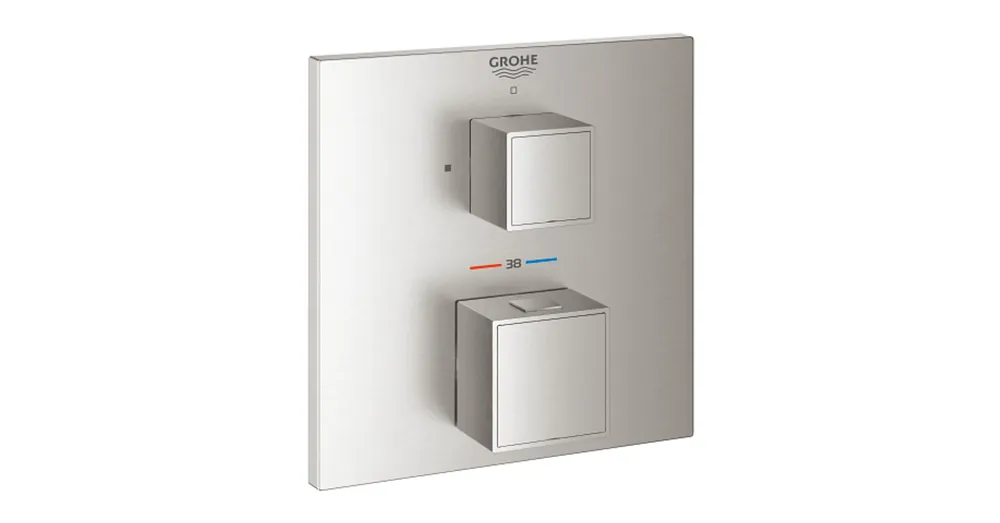 Expressz szállítás Grohe Grohtherm Cube Termosztátos keverő 1 kimenethez elzáró szeleppel matt szuperacél 24153DC0