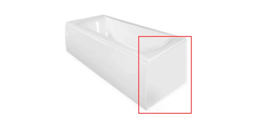 Korlátozott ajánlat M-Acryl Avantgarde 90 cm egyenes kádhoz oldallap 12254