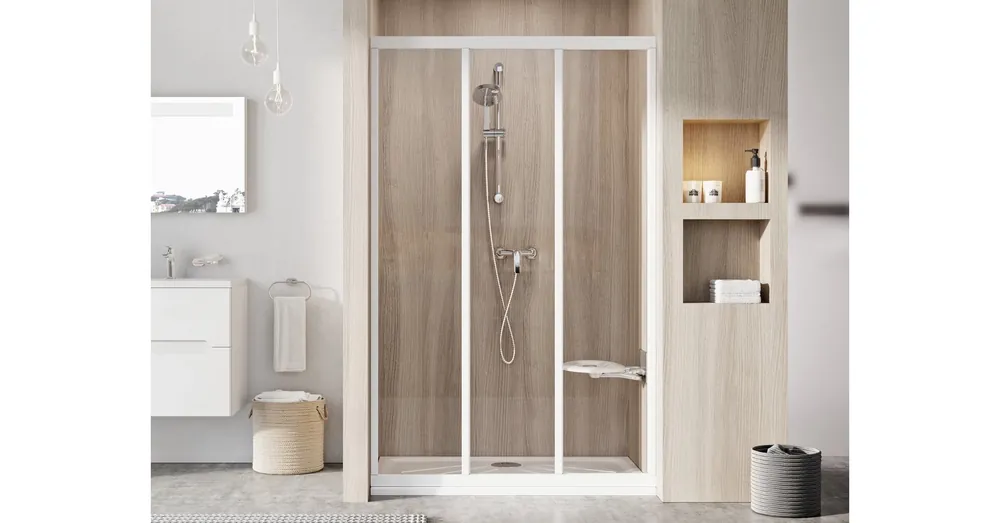 Outlet Ravak Supernova zuhanyajtó ASDP3-130 fehér+transzparent üveg 00VJ01R2Z1