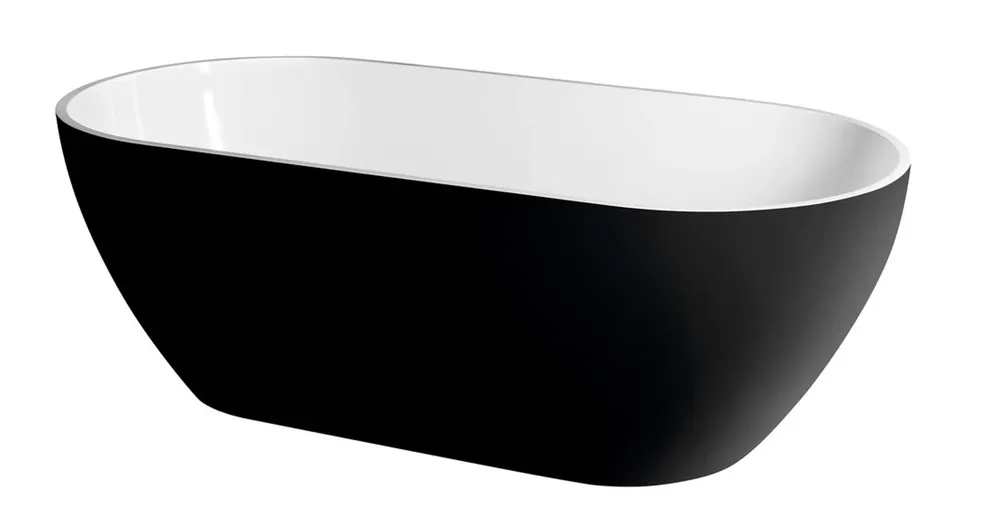 SAPHO POLYSAN REDUTA szabadonálló kád, 150x75x58cm, kívül fekete, belül fehér (72974) Vedd meg most
