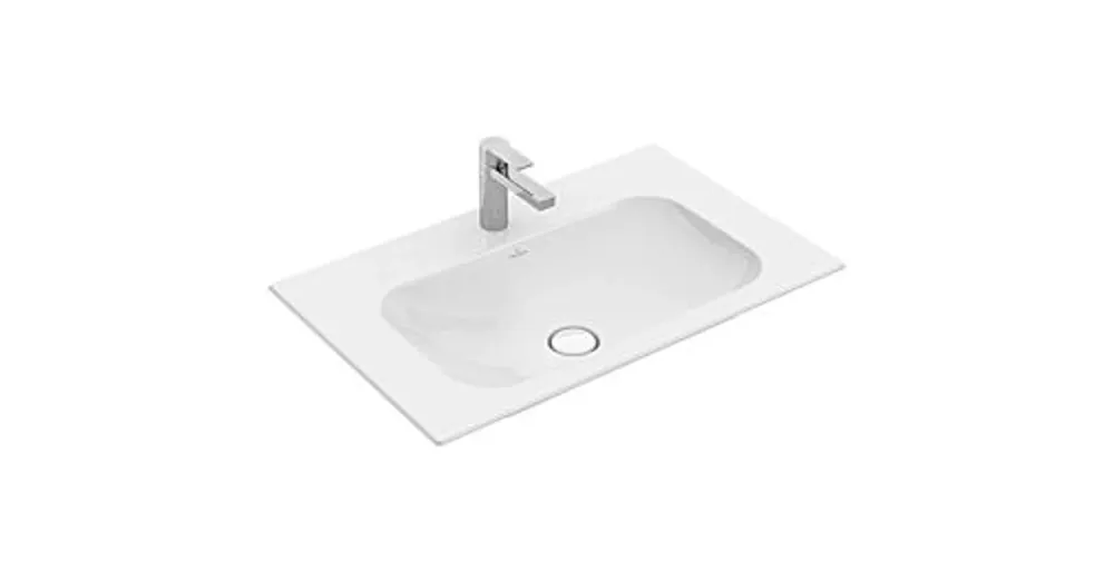 Villeroy & Boch Finion 80 x 50 cm-es beépíthető mosdó 1 csaplyukkal Stone White CeramicPlus felülettel túlfolyó nélkül - 416481RW Rendeld meg most