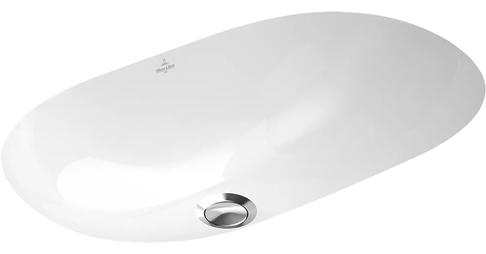 Villeroy & Boch O.Novo 50 x 32 cm-es alulról beépíthető mosdó csaplyuk nélkül CeramicPlus felülettel - 416250R1 Exkluzív ajánlat