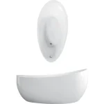Akció Villeroy & Boch Aveo New Generation 1900 x 950 mm-es ovális szabadon álló kád Colour on Demand Stone White - UBQ194AVE9T1BCV-RW