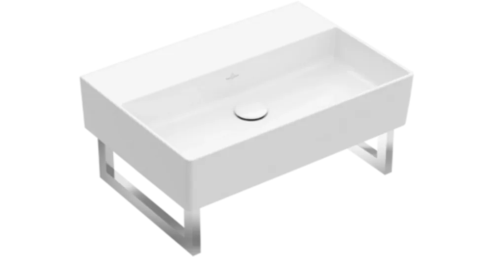 Olcsóbb Villeroy & Boch Memento 2.0 60 x 42 cm-es mosdó csaplyuk és túlfolyó nélkül CeramicPlus felülettel - 4A2263R1