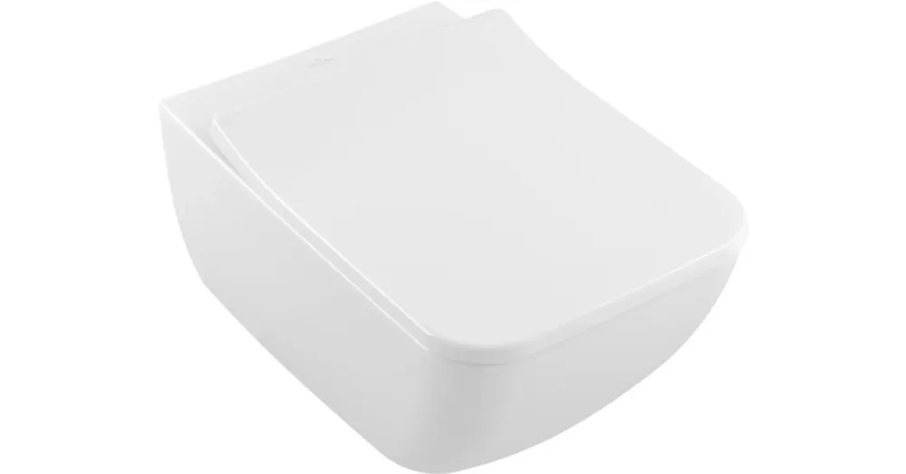 Prémium Villeroy & Boch Venticello perem nélküli mélyöblítésű fali wc-csésze Stone White CeramicPlus felülettel - 4611R0RW