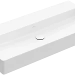 Villeroy & Boch Memento 2.0 100 x 47 cm-es mosdó csaplyuk és túlfolyó nélkül CeramicPlus felülettel - 4A221FR1 Legnépszerűbb