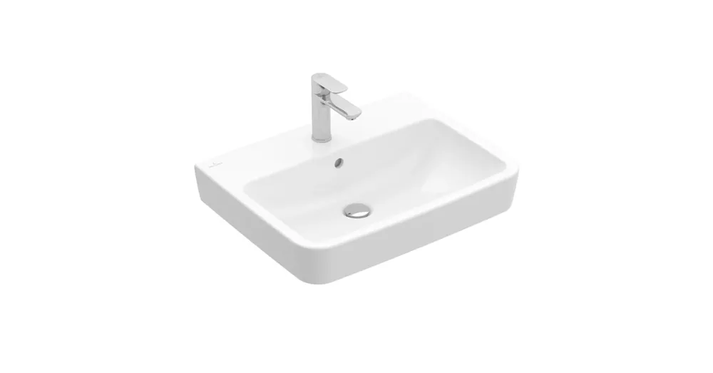 Vedd meg online Villeroy & Boch O.Novo 65 x 46 cm-es mosdó 1 csaplyukkal CeramicPlus felülettel - 4A41KGR1