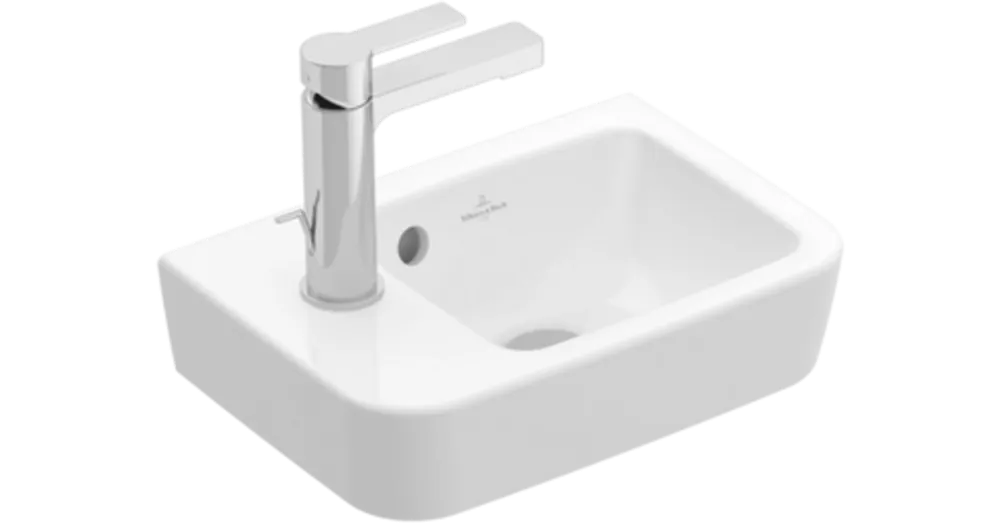 Villeroy & Boch O.Novo 36 x 25 cm-es kézmosó csaplyuk a bal oldalon CeramicPlus felülettel - 434236R1 Szezonális akció