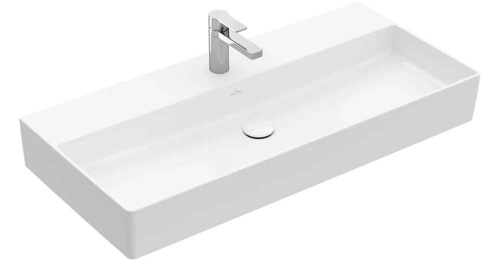 Újdonság Villeroy & Boch Memento 2.0 100 x 47 cm-es mosdó 1 csaplyukkal - 4A221G01
