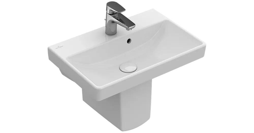 Villeroy & Boch Avento 55 x 37 cm-es kompakt mosdó Stone White CeramicPlus felülettel - 4A0055RW Azonnali szállítás