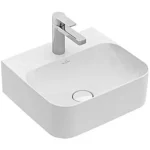 Villeroy & Boch Finion 43 x 39 cm-es kézmosó Stone White CeramicPlus felülettel rejtett ViFlow túlfolyóval - 436444RW Kihagyhatatlan ajánlat