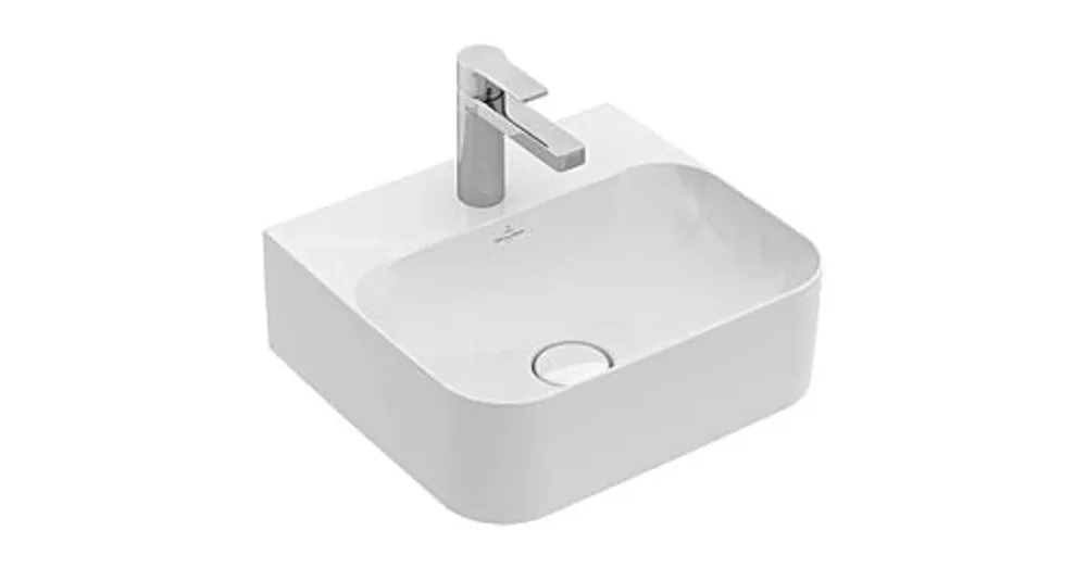 Villeroy & Boch Finion 43 x 39 cm-es kézmosó Stone White CeramicPlus felülettel rejtett ViFlow túlfolyóval - 436444RW Kihagyhatatlan ajánlat