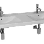Prémium JIKA CUBITO dupla mosdó 130 cm, 2 csaplyukkal, JIKA perla fehér H8144201001041