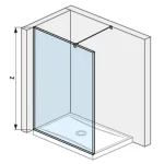 Árcsökkenés JIKA Walk-In PURE 90 zuhanyfal, oldalfahoz rögzített, oldalrögzítő profillal, 1 támasz H2694270026681