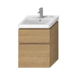 Azonnali szállítás JIKA Cubito Pure alsószekrény a 55 cm-es mosdóhoz 2 fiókkal, tölgy H40J4224025191