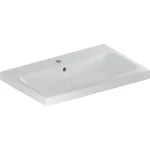 Geberit iCon Light mosdó, 75x48cm, csaplyukkal és túlfolyóval, fehér (501.835.00.1) Rendeld meg most