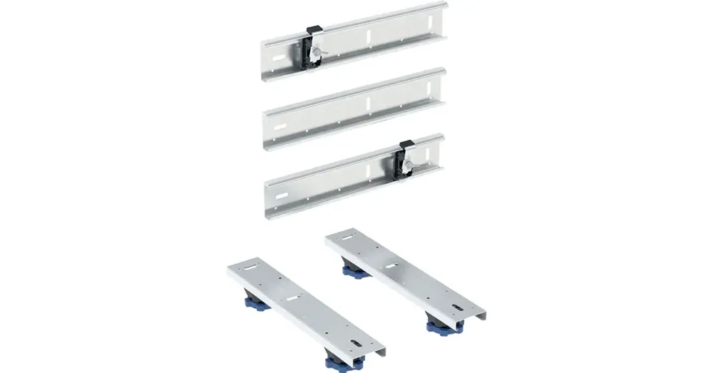 Geberit láb- és keresztelemkészlet akril zuhanytálcákhoz, 6-12 cm magas (2 db 42,5 cm hosszú keresztelem, 3 db 42,5 cm hosszú falielem, 4 db láb, 2 db rögzítőfül) (550.950.00.1) Szuper akció