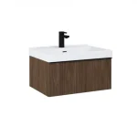 AREZZO design MONTEREY 60 cm-es alsószekrény 1 fiókkal Lincoln dió színben, szifonkivágással AR-168683 Azonnali szállítás
