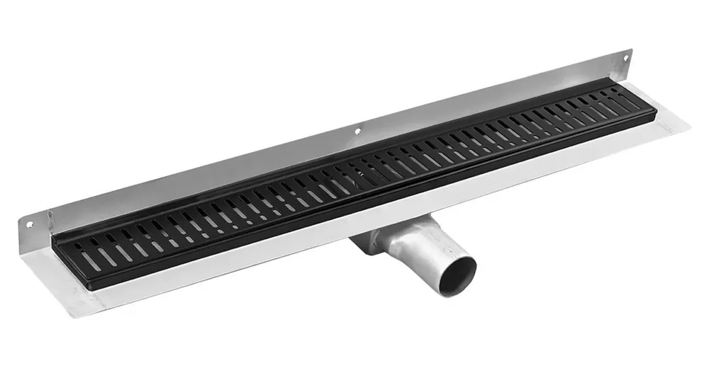 SAPHO GELCO MANUS INOX padlóösszefolyó ONDA rosttal, fal éléhez, 1250x112x55mm, fekete (GMO28B) Biztonságos fizetés