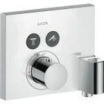 Kihagyhatatlan ajánlat Axor ShowerSelect Square termosztátos falsík alatti csaptelep 2 fogyasztóhoz, beépített Fixfittel és Porter szettel, króm, 36712000