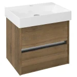 SAPHO NIRONA mosdótartó szekrény, 2 fiókkal, 57x51,5x43cm, sherwood tölgy (NR060-1515) Prémium