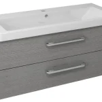 SAPHO THEIA mosdótartó szekrény, 2 fiókkal, 101x43x44cm, ezüst tölgy (TH105-1111) Exkluzív ajánlat