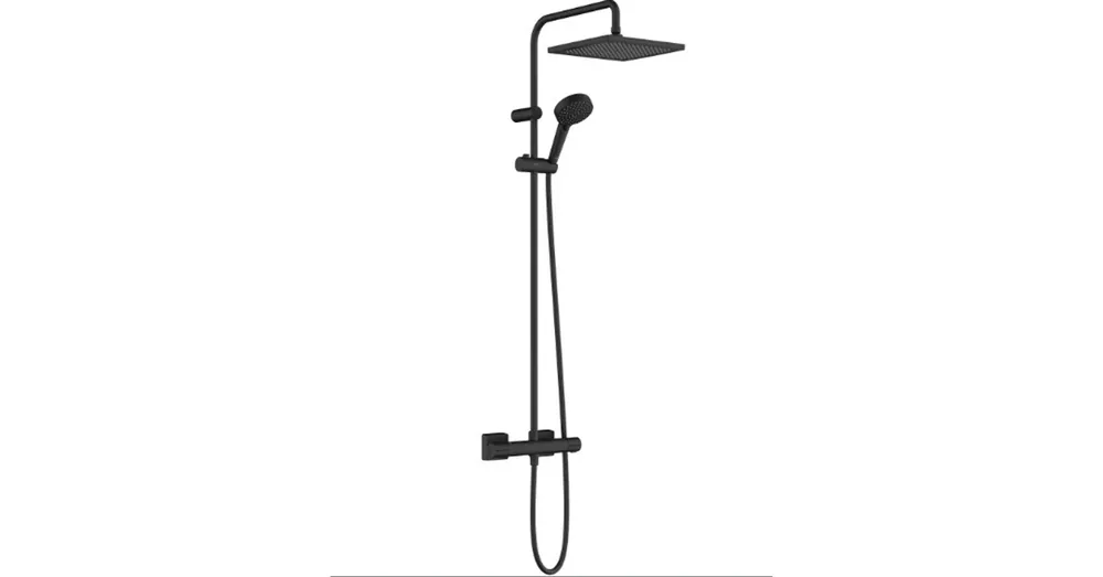 Hansgrohe Vernis Blend Showerpipe EcoSmart 240 zuhanyrendszer víztakarékos termosztátos csapteleppel, matt fekete 26429670 Vedd meg online