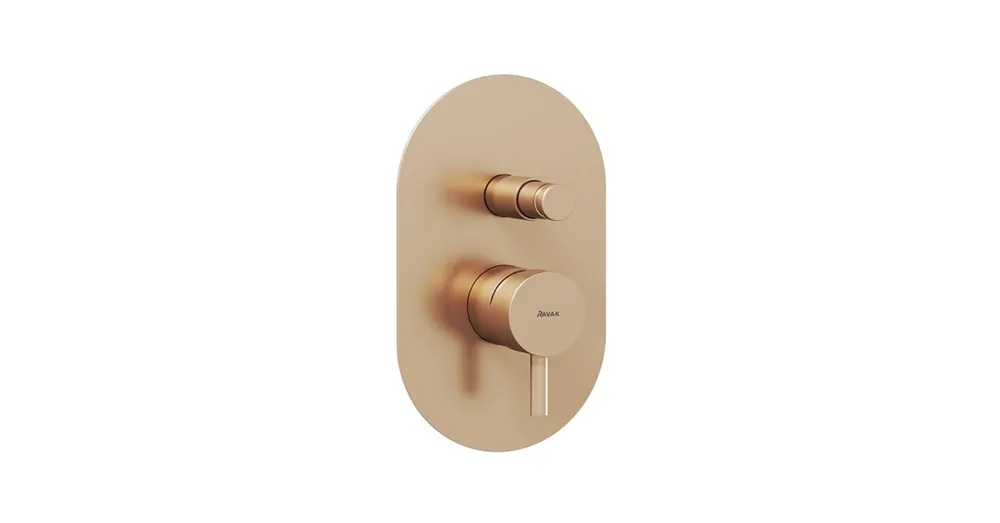 Biztonságos fizetés Ravak Espirit ES 061.60RGB.O2 Falba süllyesztet csaptelep, automatikus kétutas, belső egységgel - Rose Gold Brushed X070358
