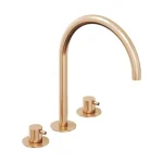 Azonnali szállítás Ravak Espirit ES 018.60RGB Álló mosdócsaptelep, 3 furatos 270 mm, leeresztő nélkül - Rose Gold Brushed X070349