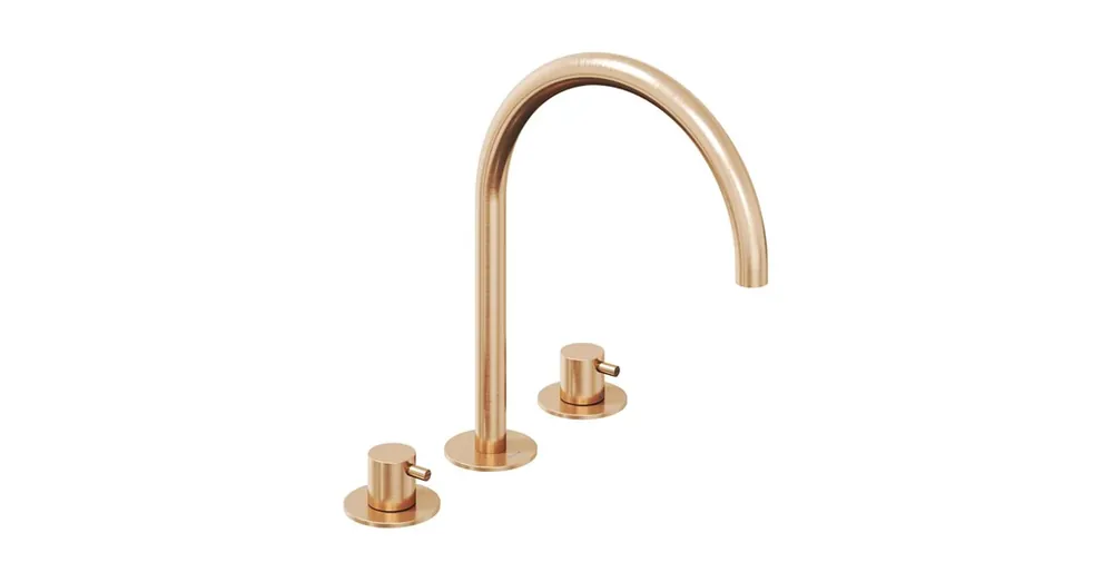 Azonnali szállítás Ravak Espirit ES 018.60RGB Álló mosdócsaptelep, 3 furatos 270 mm, leeresztő nélkül - Rose Gold Brushed X070349