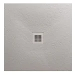 Olcsóbb AREZZO design SOLIDSoft zuhanytálca 90x90 cm, BETON, színazonos lefolyóval AR-9090C