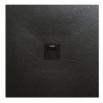 Utolsó esély AREZZO design SOLIDSoft zuhanytálca 100x100 cm, FEKETE, színazonos lefolyóval AR-100100B