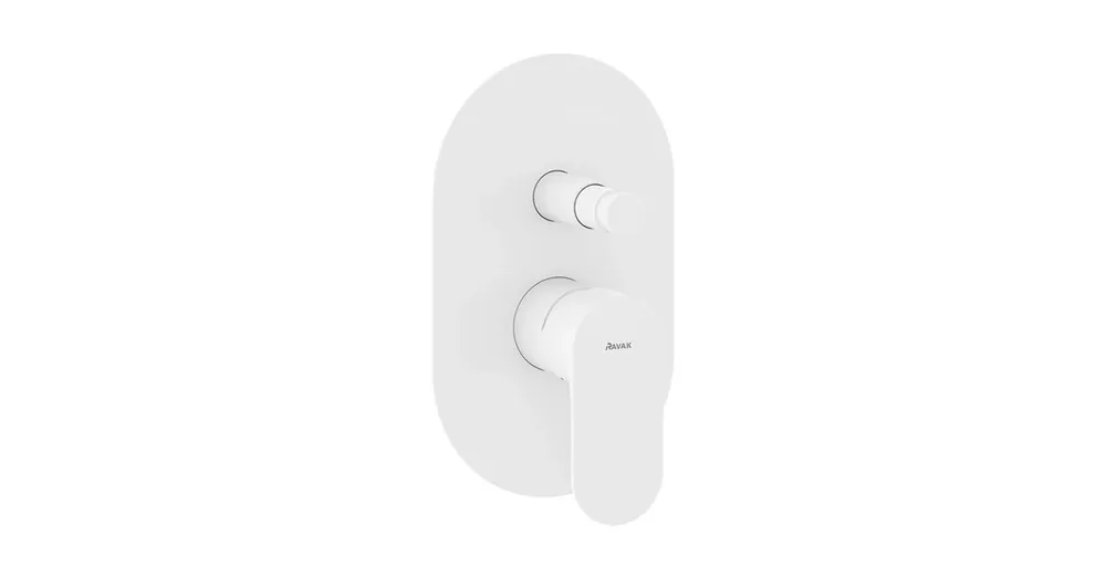 Ravak Eleganta EL 061.10WV.O2 Falba süllyesztet csaptelep, automatikus kétutas, belső egységgel, White Velvet X070261 Korlátozott ajánlat