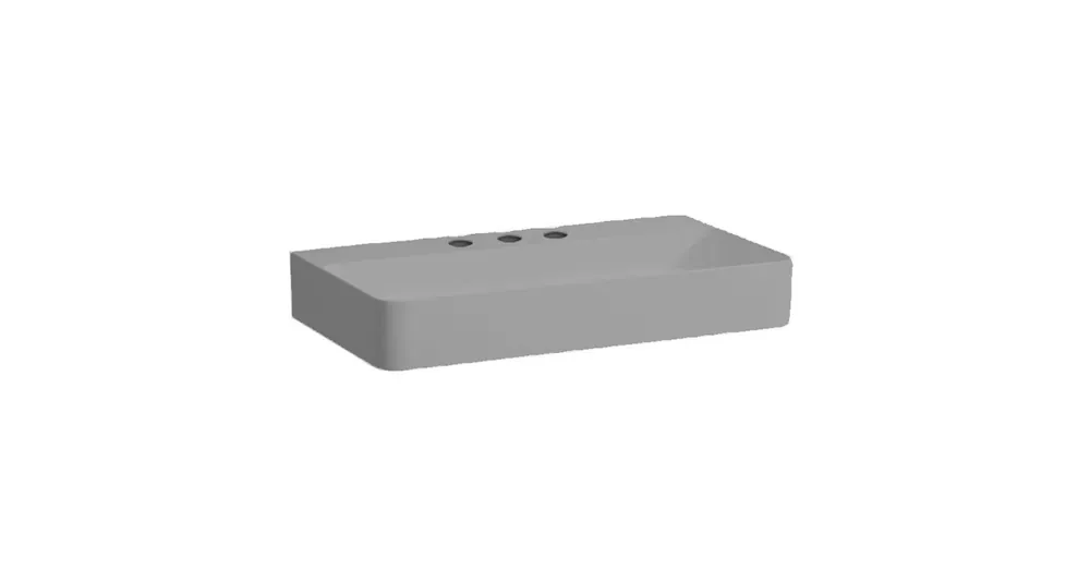 Biztonságos fizetés LAUFEN VAL Mosdó, három csaplyukkal, túlfolyónyílás nélkül, Graphite matt H8102857581581