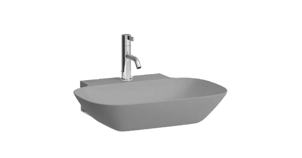 Szuper ajánlat LAUFEN INO Mosdó, túlfolyónyílás nélkül, egy csaplyukkal, Graphite matt H8103027581111