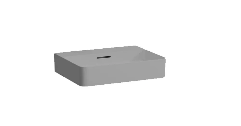 Végkiárusítás LAUFEN VAL Mosdótál, alsó felülete csiszolt, csaplyuk nélkül, Graphite matt H8162827581091