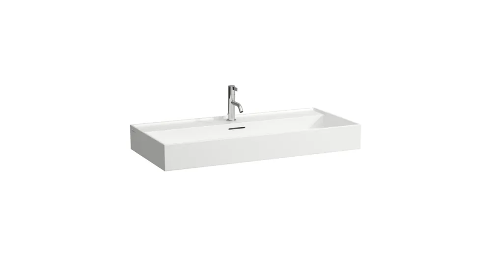 LAUFEN Kartell LAUFEN Mosdótál, alsó felülete csiszolt, egy csaplyuk, középen, Fehér LCC Active bevonattal H816337A001041 Olcsóbb