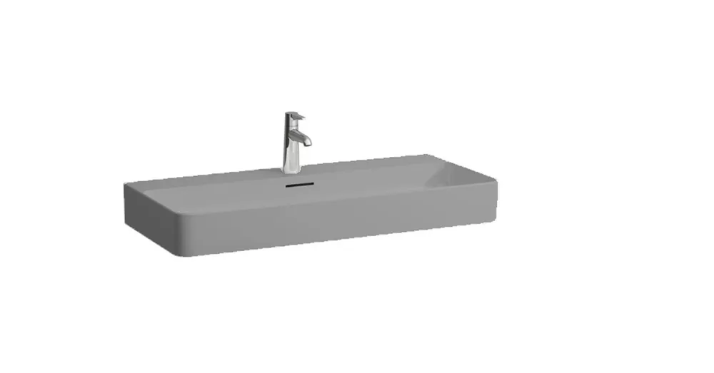 LAUFEN VAL Mosdótál, alsó felülete csiszolt, egy csaplyuk, középen, Graphite matt H8162877581041 Kedvezmény