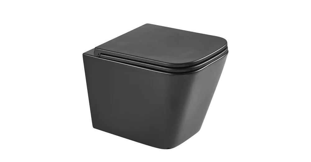 Népszerű Wellis Aurora Black tornado ultracsendes fali rimless WC matt fekete WF00185