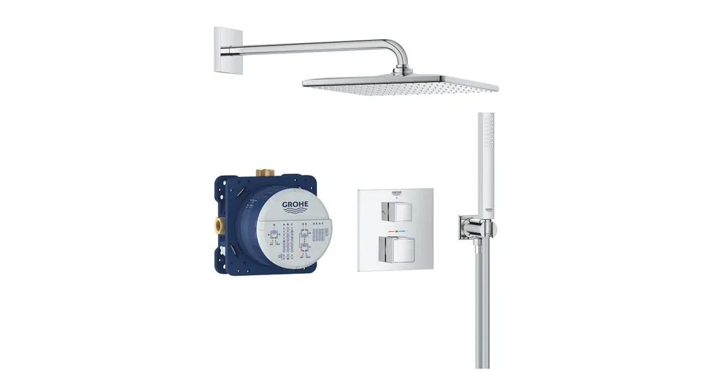 Olcsóbb Grohe Grohtherm Cube Rejtett zuhanyrendszer Rainshower Mono 310 Cube fejzuhannyal 34868000
