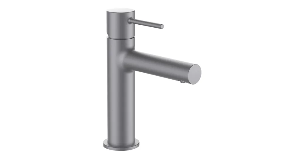Expressz szállítás LAUFEN Twinplus slim Mosdó csaptelep, 110 mm kiállású fix kifolyóval, húzórudas lefolyószelep nélkül, PVD szálhúzott rozsdamentes acél HF505402423000
