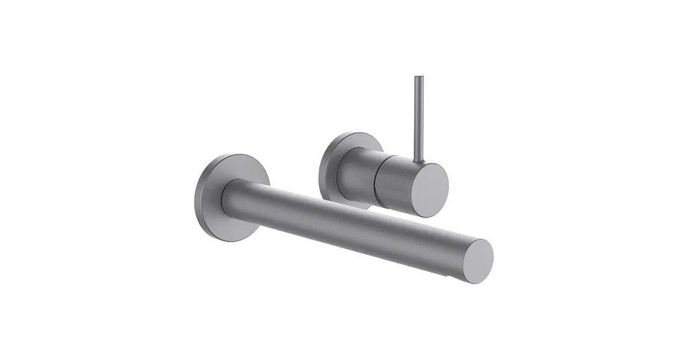 Legjobb ár LAUFEN Twinplus slim Falba épített mosdó csaptelep falon kívüli része, 195 mm kiállású fix kifolyóval, 2-pontos Simiboxhoz, PVD szálhúzott rozsdamentes acél HF505470423000