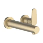 Csak ma LAUFEN THE NEW CLASSIC Egykaros, falba épített mosdó csaptelep falon kívüli része, 180 mm kiállású fix kifolyóval, 2-pontos Simiboxhoz, PVD halvány arany matt HF900522462000