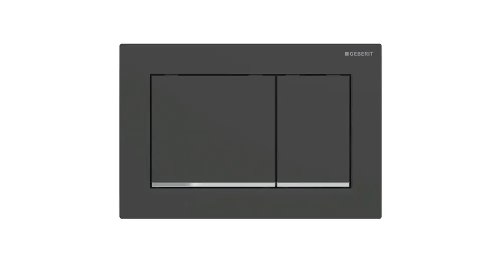 Geberit Omega30 működtetőlap 2 mennyiséges öblítéshez, easy-to-clean, matt fekete/króm 115.080.14.1 Kihagyhatatlan ajánlat