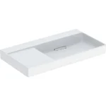 Kedvezmény Geberit One jobbos mosdó 90x48 cm, KeraTect, túlfolyó és csapfurat nélkül, fehér 505.044.00.1