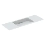 Vásárlói kedvenc Geberit One rövidített kivitelű mosdó 120x40 cm csaplyuk és túlfolyó nélkül, KeraTect, fehér 500.392.01.3